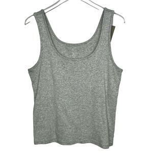 J. Crew Style Perfect-Fit Shelf-Bra Tank Top in Grey Women's Size XL NWT